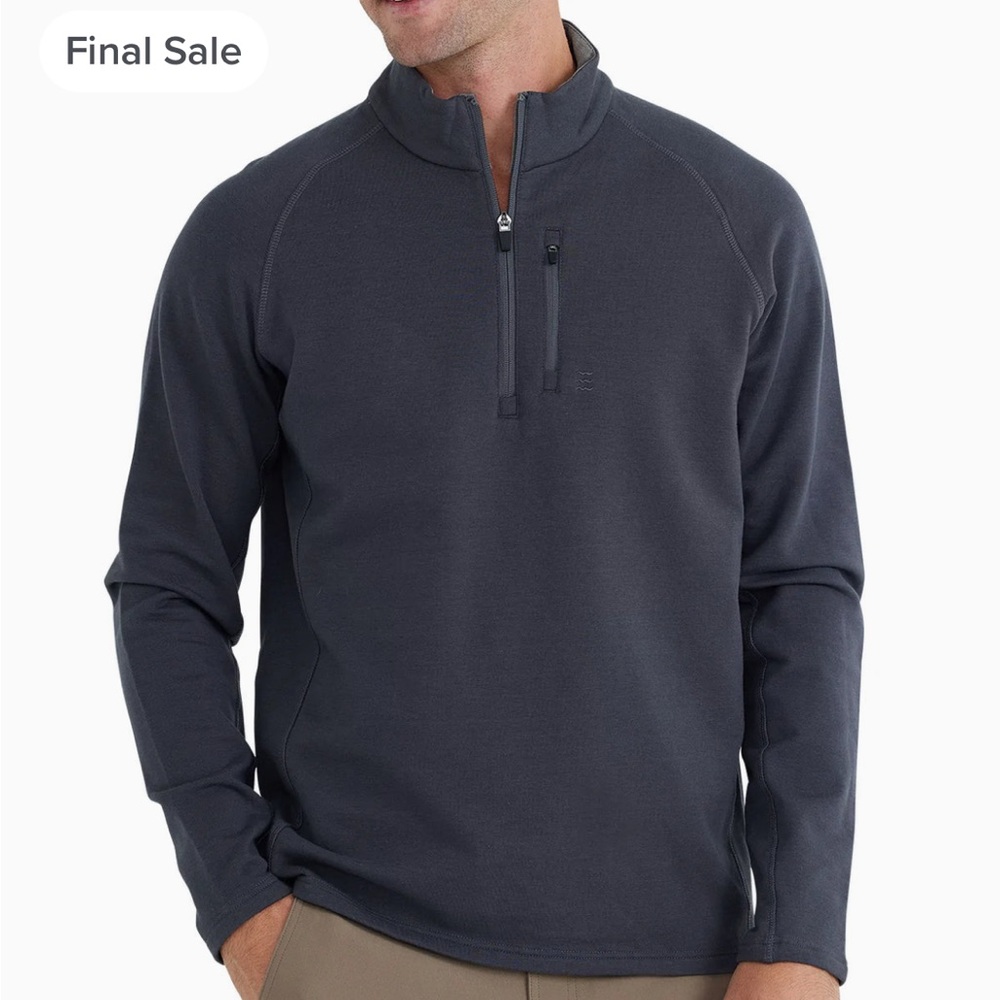 Free Fly Mens heritage bamboo fleece quarter zip. NWT size XL